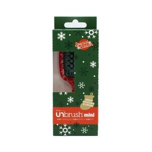 UnBrush Mini Hairbrush - Green and Red Christmas